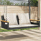 vidaXL - Schommelbank - met - kussens - 109x62x40 - cm - poly - rattan - zwart