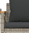 vidaXL - Schommelbank - met - kussens - 109x62x40 - cm - poly - rattan - grijs