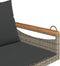vidaXL - Schommelbank - met - kussens - 109x62x40 - cm - poly - rattan - grijs