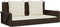 vidaXL - Schommelbank - met - kussens - 119x56x48 - cm - poly - rattan - bruin