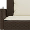 vidaXL - Schommelbank - met - kussens - 119x56x48 - cm - poly - rattan - bruin