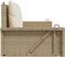 vidaXL - Schommelbank - met - kussens - 119x56x48 - cm - poly - rattan - beige