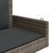 vidaXL - Schommelbank - met - kussens - 119x56x48 - cm - poly - rattan - grijs