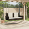 vidaXL - Schommelbank - met - kussens - 119x56x48 - cm - poly - rattan - bruin