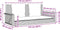 vidaXL - Schommelbank - met - kussens - 119x56x48 - cm - poly - rattan - bruin