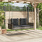 vidaXL - Schommelbank - met - kussens - 119x56x48 - cm - poly - rattan - grijs