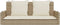 vidaXL - Schommelbank - met - kussens - 119x56x48 - cm - poly - rattan - beige