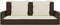 vidaXL - Schommelbank - met - kussens - 119x56x48 - cm - poly - rattan - bruin