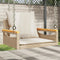 vidaXL - Schommelbank - met - kussens - 63x62x40 - cm - poly - rattan - beige