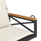 vidaXL - Schommelbank - met - kussens - 63x62x40 - cm - poly - rattan - zwart