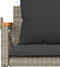 vidaXL - Schommelbank - met - kussens - 63x62x40 - cm - poly - rattan - grijs