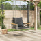 vidaXL - Schommelbank - met - kussens - 63x62x40 - cm - poly - rattan - grijs