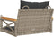 vidaXL - Schommelbank - met - kussens - 63x62x40 - cm - poly - rattan - grijs