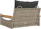 vidaXL - Schommelbank - met - kussens - 63x62x40 - cm - poly - rattan - grijs