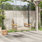 vidaXL - Schommelbank - met - kussens - 63x62x40 - cm - poly - rattan - beige