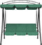 vidaXL Schommelbank met luifel 198 cm stof en staal groen