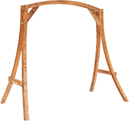 vidaXL - Schommelframe - massief - gebogen - hout - met - teakafwerking