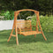 vidaXL - Schommelframe - massief - gebogen - hout - met - teakafwerking