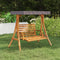 vidaXL - Schommelframe - met - antracietkleur - dak - gebogen - hout - teakafwerking