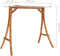 vidaXL - Schommelframe - met - crèmekleur - dak - gebogen - hout - met - teakafwerking