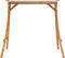 vidaXL - Schommelframe - met - crèmekleur - dak - gebogen - hout - met - teakafwerking