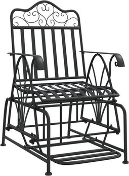 vidaXL - Schommelstoel - 61 - cm - staal - zwart