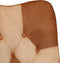 vidaXL - Schommelstoel - echt - leer - en - canvas - bruin