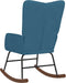 vidaXL - Schommelstoel - fluweel - blauw