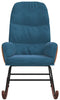 vidaXL - Schommelstoel - fluweel - blauw