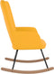 vidaXL - Schommelstoel - fluweel - mosterdgeel