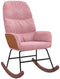 vidaXL - Schommelstoel - fluweel - roze