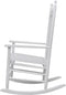 vidaXL - Schommelstoel - met - gebogen - zitting - hout - wit