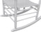 vidaXL - Schommelstoel - met - gebogen - zitting - hout - wit