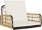 vidaXL - Schommelstoel - met - kussens - 63x58x39 - cm - poly - rattan - en - staal