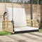 vidaXL - Schommelstoel - met - kussens - 63x58x39 - cm - poly - rattan - en - staal