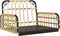 vidaXL - Schommelstoel - met - kussens - 63x58x39 - cm - poly - rattan - en - staal
