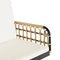 vidaXL - Schommelstoel - met - kussens - 63x58x39 - cm - poly - rattan - en - staal