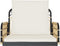 vidaXL - Schommelstoel - met - kussens - 63x58x39 - cm - poly - rattan - en - staal