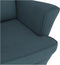 vidaXL - Schommelstoel - met - massief - rubberwood - poten - fluweel - blauw