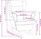 vidaXL - Schommelstoel - met - massief - rubberwood - poten - fluweel - donkergrijs