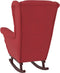 vidaXL - Schommelstoel - met - massief - rubberwood - poten - fluweel - wijnrood