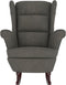 vidaXL - Schommelstoel - met - massief - rubberwood - poten - fluweel - donkergrijs