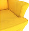 vidaXL - Schommelstoel - met - massief - rubberwood - poten - fluweel - geel