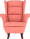 vidaXL - Schommelstoel - met - massief - rubberwood - poten - fluweel - roze