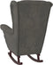 vidaXL - Schommelstoel - met - massief - rubberwood - poten - fluweel - donkergrijs