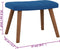 vidaXL - Schommelstoel - met - voetenbank - fluweel - blauw