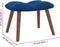 vidaXL - Schommelstoel - met - voetenbank - fluweel - blauw