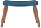 vidaXL - Schommelstoel - met - voetenbank - fluweel - blauw