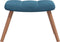 vidaXL - Schommelstoel - met - voetenbank - fluweel - blauw
