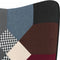 vidaXL - Schommelstoel - met - voetenbank - patchwork - stof